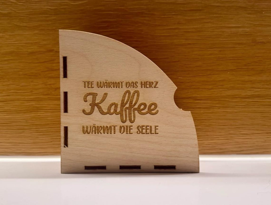 Filterhalter für Hario V60 Filterpapier aus Holz - Handmade personalisierbar (V60-03, Herz), Herz V6