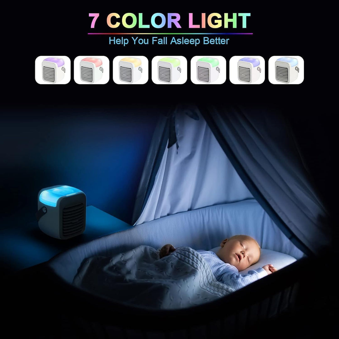 Mobile Klimageräte,4 in 1 Klimaanlage,Mini Air Cooler, USB Leiser Luftkühler mit Wassertank,Tragbare
