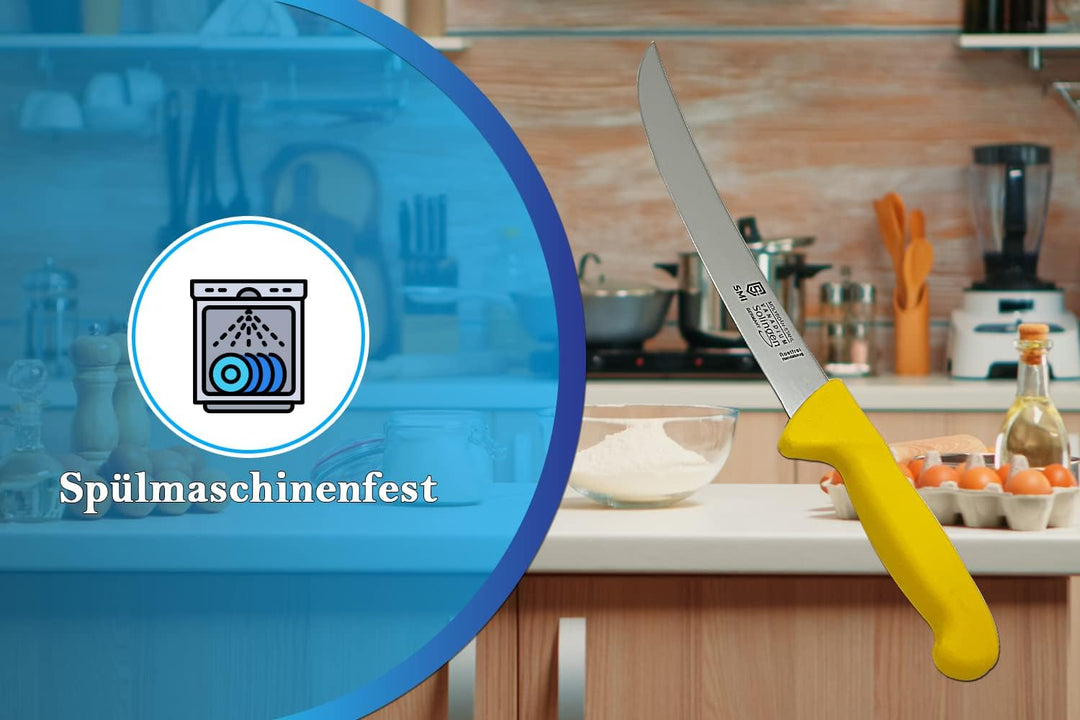 SMI 10 Zoll Schlachtermesser gebogen Solingen Zerlegemesser Metzgermesser Stechmesser Fleischmesser