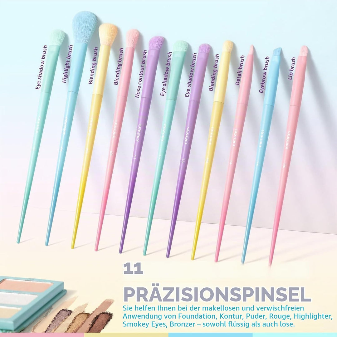 Pinselset Makeup Docolor 17 Stück Make up Pinsel Set Rosa Schminkpinsel Set Enthält Lidschattenpinse
