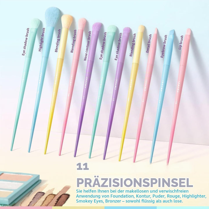 Pinselset Makeup Docolor 17 Stück Make up Pinsel Set Rosa Schminkpinsel Set Enthält Lidschattenpinse