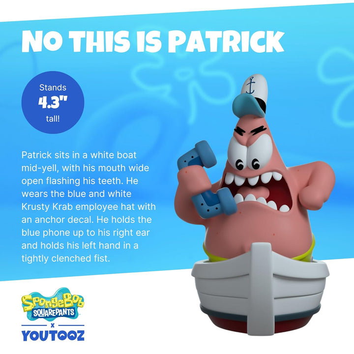 Youtooz Nein, dies ist Patrick 10,9 cm grosse Vinyl-Figur, detailreiches Sammlerstück von Youtooz Sp