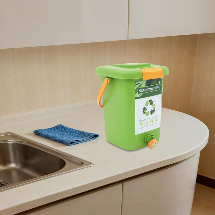 Kompostbehälter 10 L Mit Hahn Und Filter, Geruchsdicht Für Küche &amp; Balkon