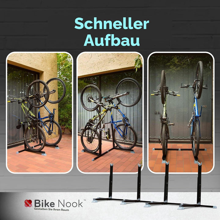 Bike Nook Ständer & vertikales Aufbewahrungsregal – 4 Stück – Der originale vertikale Fahrradbodenst