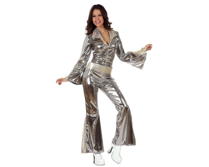 Atosa 10441 - Verkleidung Disco grau-silber Damen, Grösse 34-36, Grösse 34-36