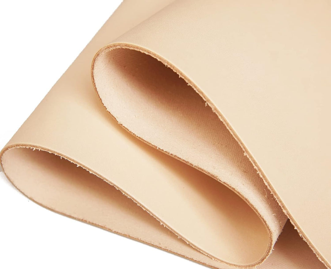 QMYBROW Lederblätter, Veg Tan Leder, natürliches pflanzlich gegerbtes Leder,Werkzeugleder zum Bastel