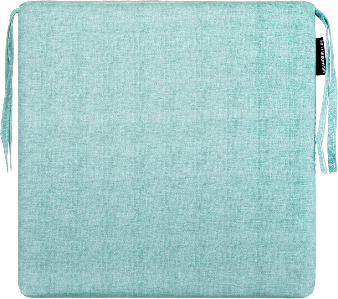 Brandsseller Sitzkissen ca. 40x40 cm mit Klettverschluss Stuhlauflage Sitzauflage 4 Kordelbändern fü
