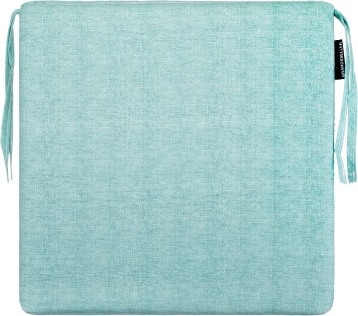 Brandsseller Sitzkissen ca. 40x40 cm mit Klettverschluss Stuhlauflage Sitzauflage 4 Kordelbändern fü