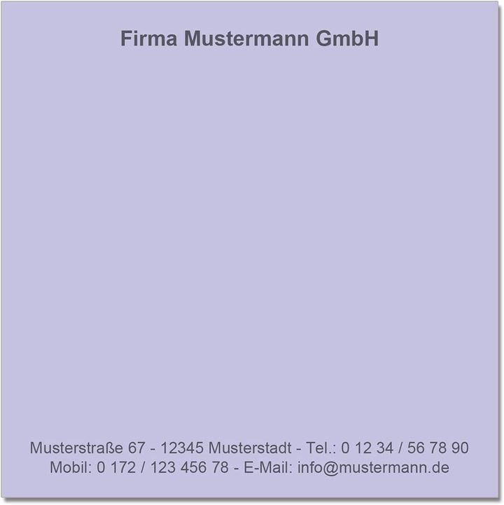 500 Notizzettel personalisiert in praktischer Zettelbox mit Stiftehalter 10 x 10 cm (violett), viole