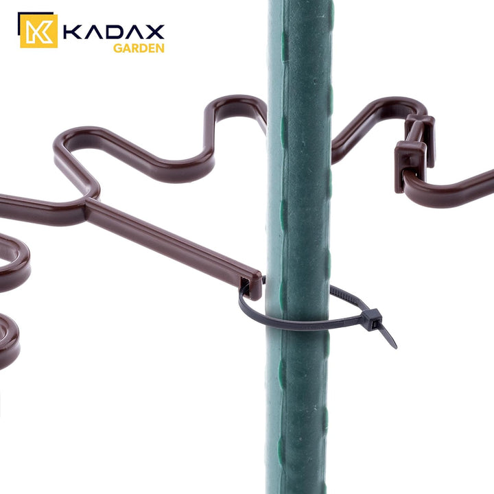 KADAX Staudenhalter Ø 21 cm im 10er Set, Pflanzenhalter Rund mit Kabelbinder, Hortensienhalter aus K