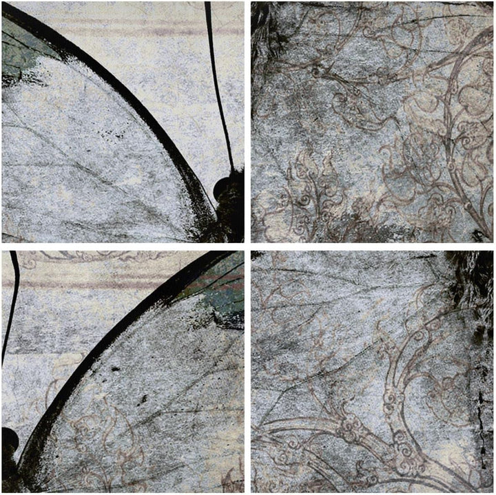 Bilder auf Leinwand Schmetterling Abstraktion Leinwandbild 70x50cm Wandbilder Dekoration Wohnzimmer