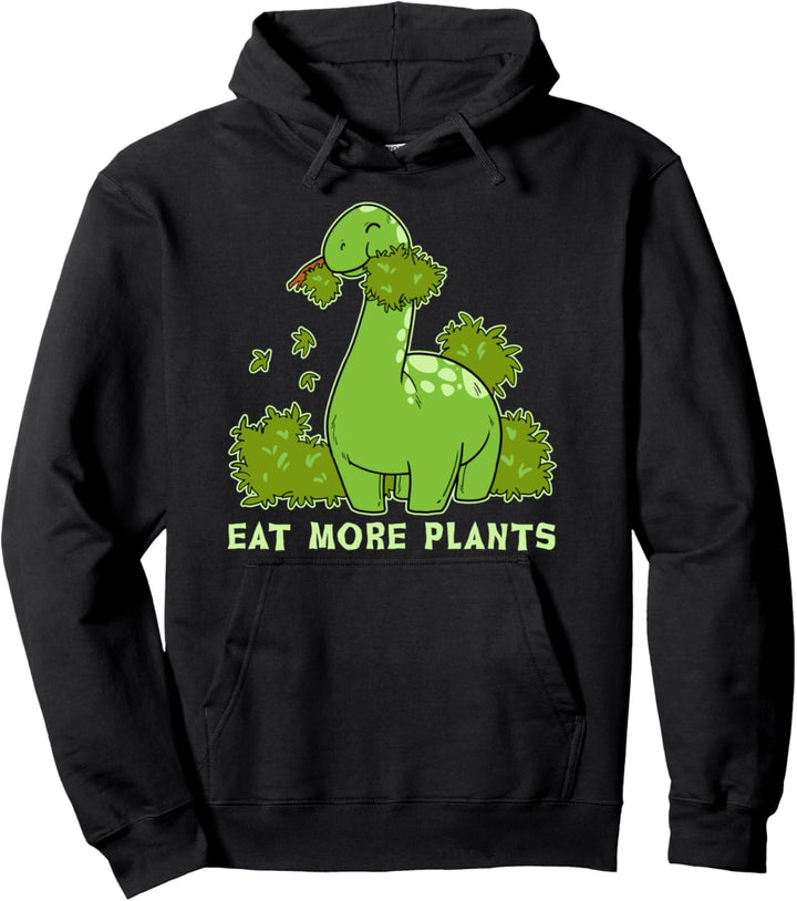 Vegan Dinosaurier Brontosaurus Isst Pflanzen Dino Vegetarier Pullover Hoodie