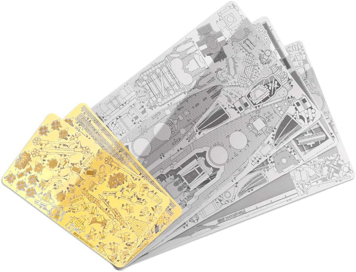 piececool Nagato Class Battleship HP091SG Highly Detailed Metal Model Kit,No Glue, 199 Pieces