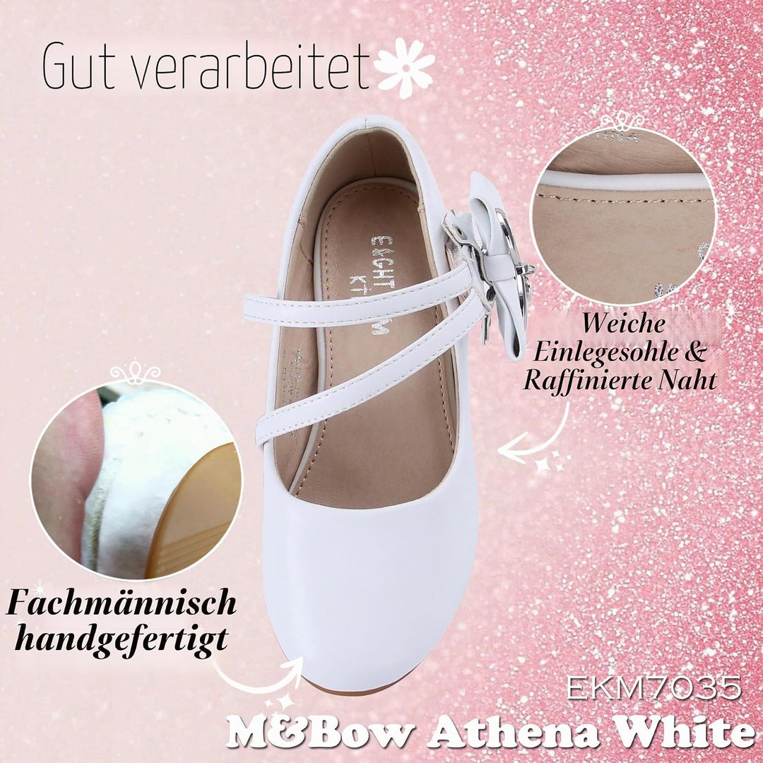 EIGHT KM EKM7018 Mädchen High Heel Kleid Schuhe Mary Jane Prinzessin Hochzeit Pumps Schuhe Glänzend