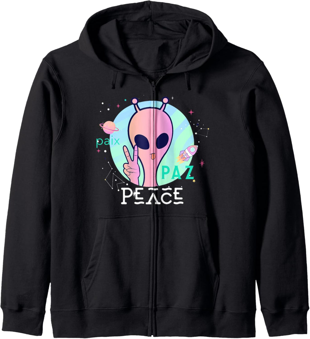 "Friedens" Zeichen | Friedens-Aliens Kapuzenjacke