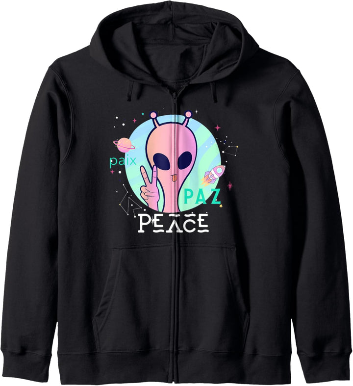 "Friedens" Zeichen | Friedens-Aliens Kapuzenjacke