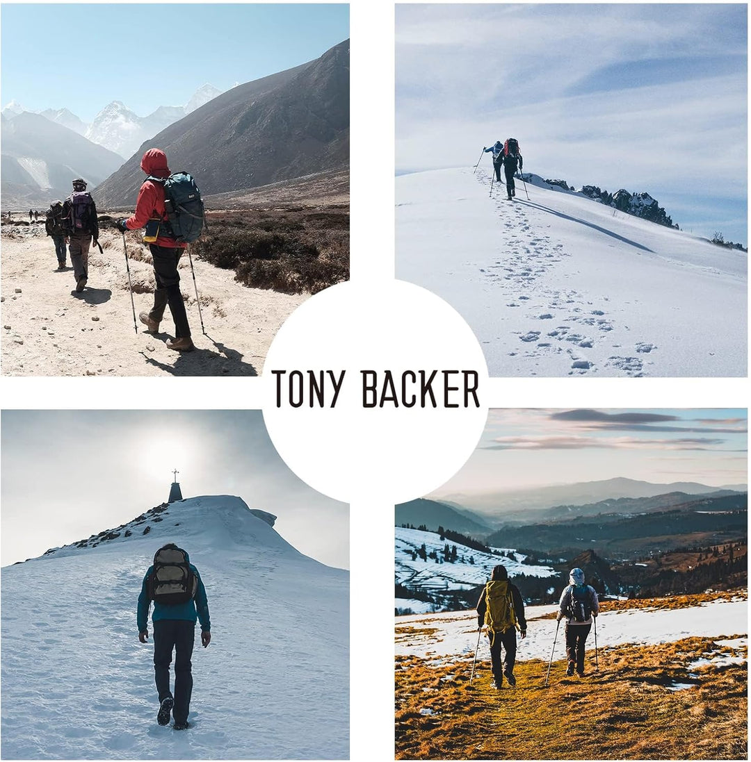 TONY BACKER Herren-Winterjacke, Softshelljacke, wasserdicht, winddicht, mit Kapuze, warme Jacke für