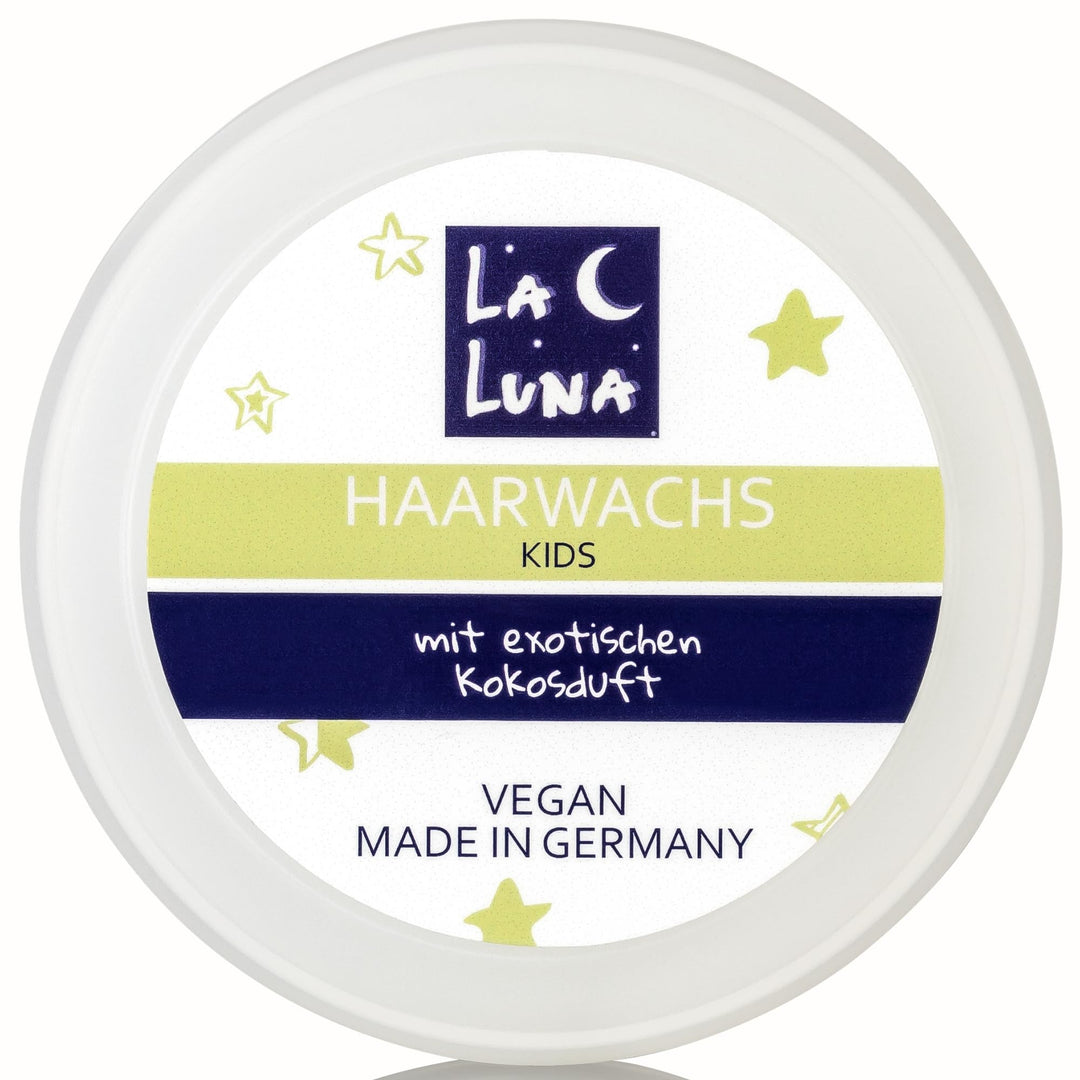 Haarwachs Kinder mit reinem Kokosöl|natürliches Finish| Kids Styling Creme|vegan|LA LUNA Made in Ger
