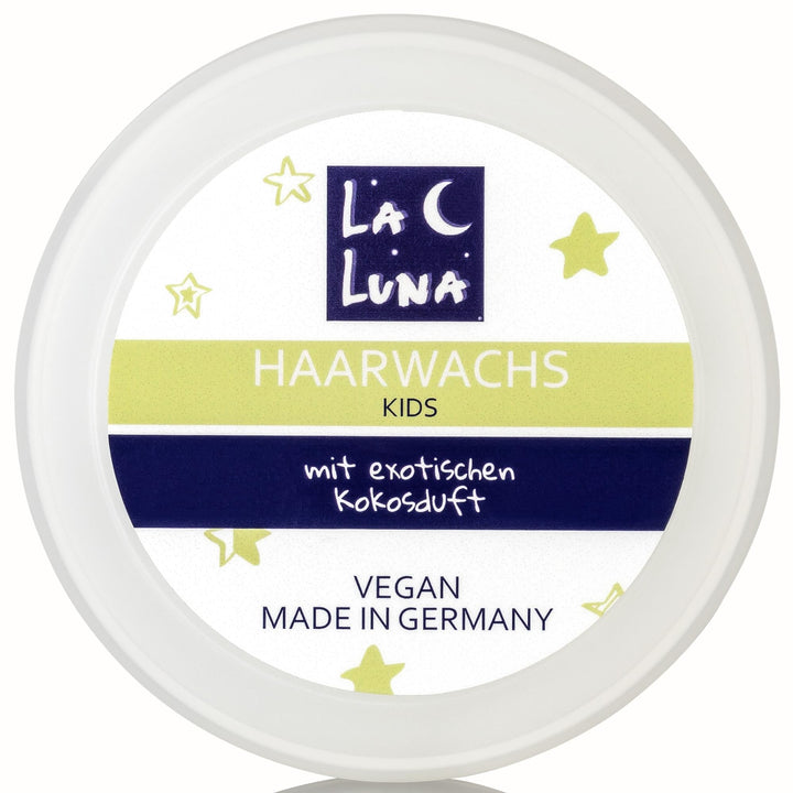 Haarwachs Kinder mit reinem Kokosöl|natürliches Finish| Kids Styling Creme|vegan|LA LUNA Made in Ger