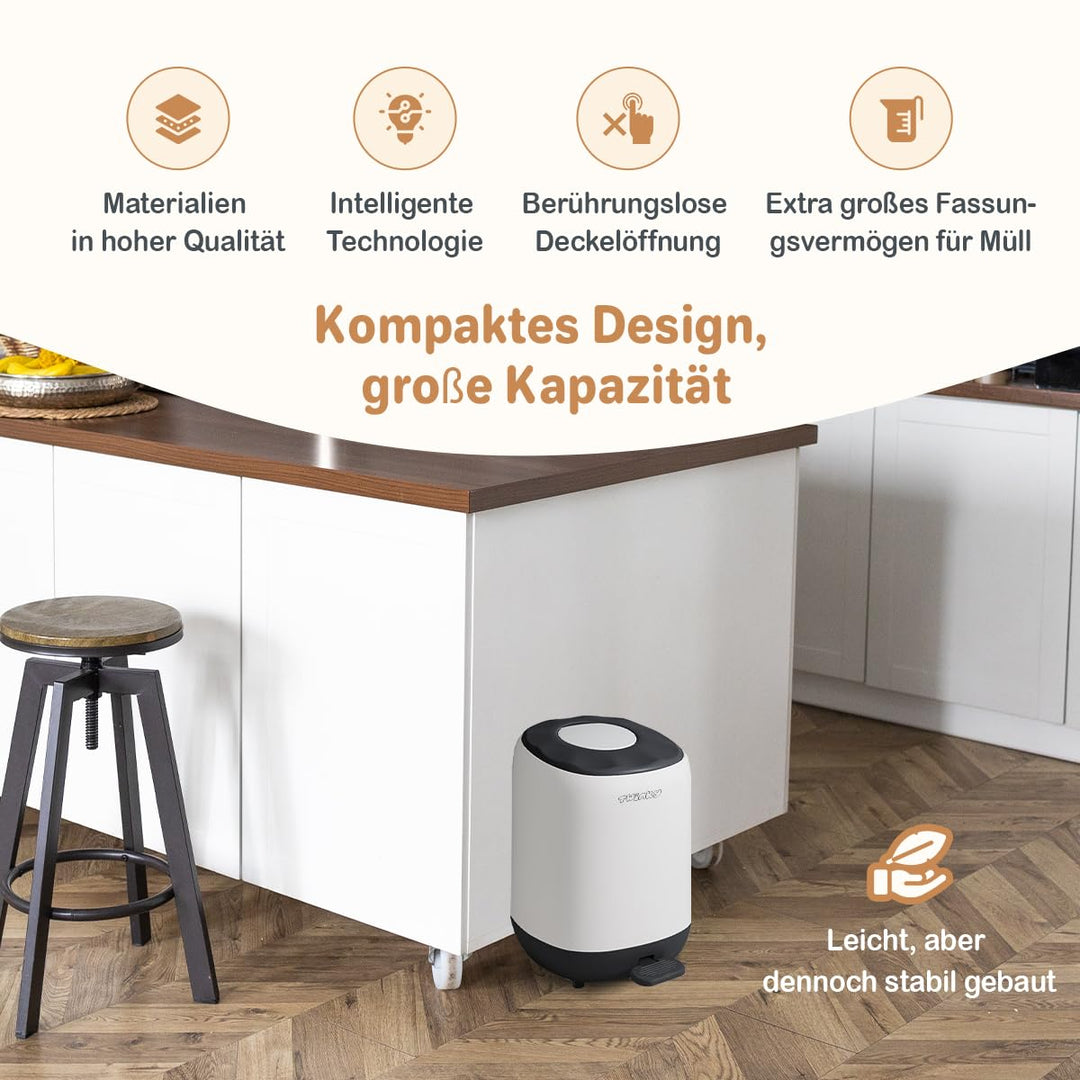 Twinky Windeleimer für Babys – Windeleimer ohne Kassette – Platzsparender Windelbehälter mit Deckel