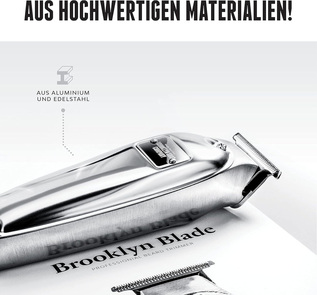 Brooklyn Blade® · Brooklyn Soap Company · Profi Barttrimmer für Zuhause · Trimmer aus Edelstahl mit