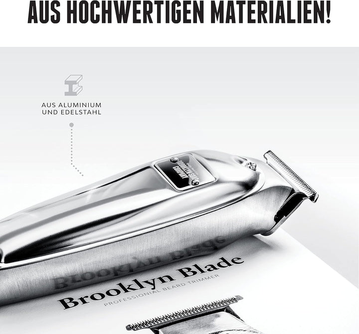 Brooklyn Blade® · Brooklyn Soap Company · Profi Barttrimmer für Zuhause · Trimmer aus Edelstahl mit