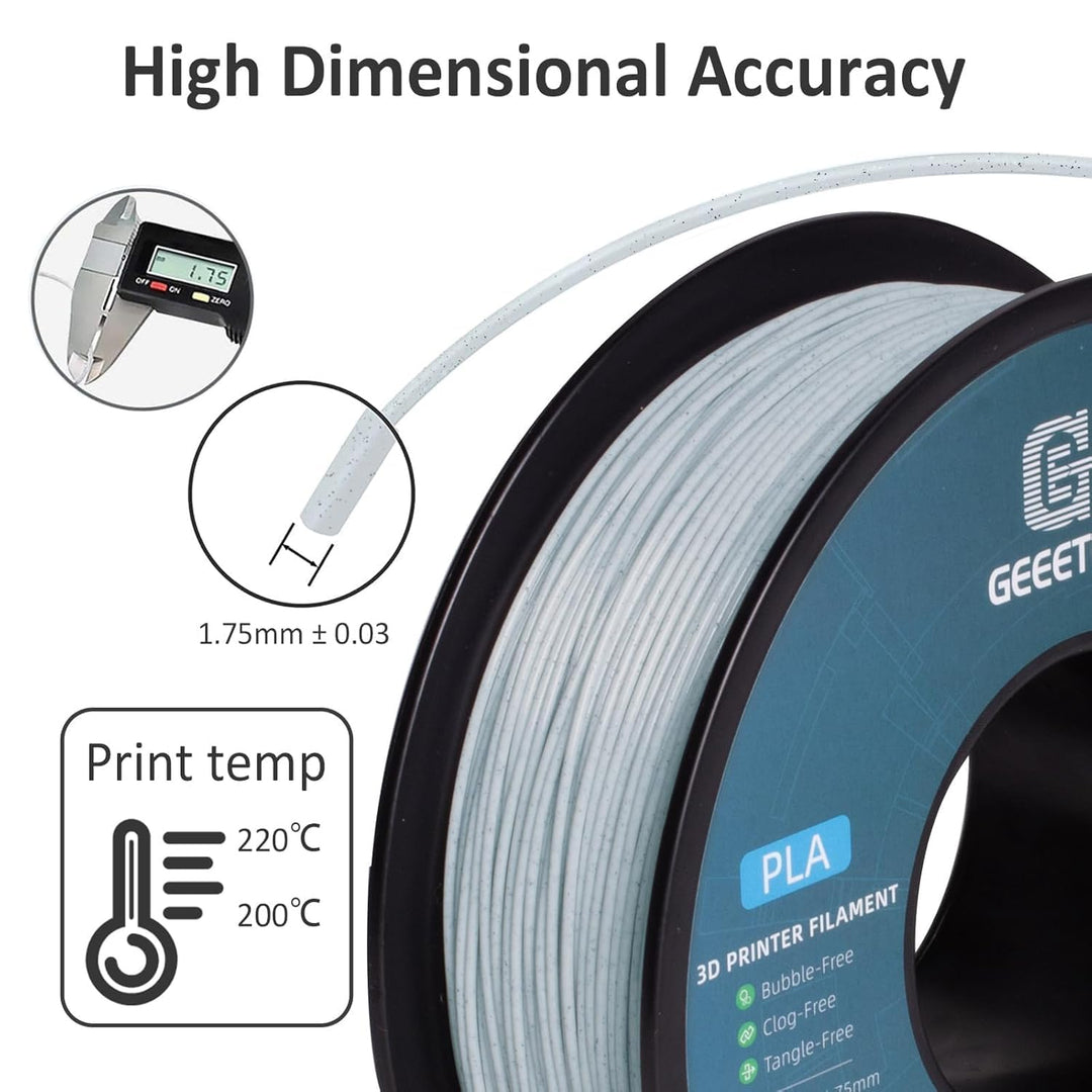 GEEETECH PLA Filament 1.75mm Marble, 3D Drucker PLA Filament 1kg Spool, like Marmor Marble Marble pl