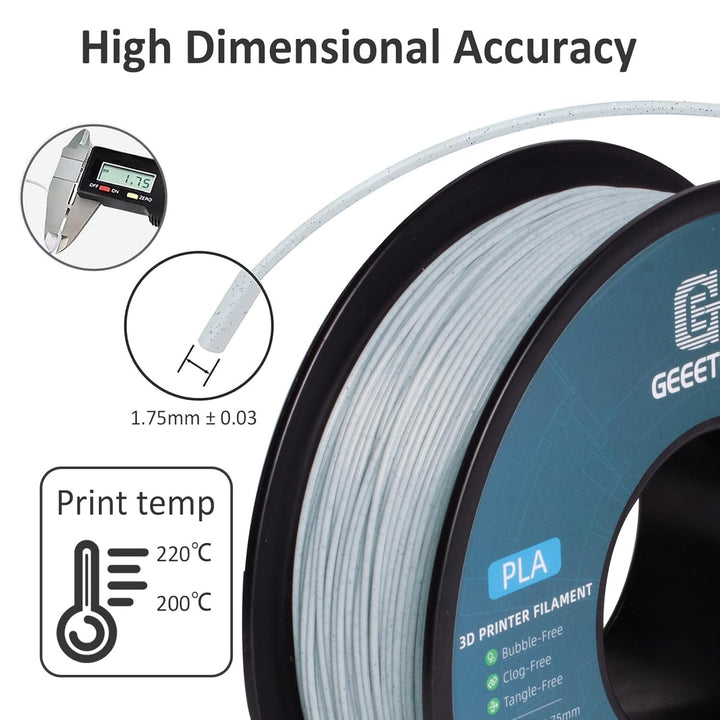 GEEETECH PLA Filament 1.75mm Marble, 3D Drucker PLA Filament 1kg Spool, like Marmor Marble Marble pl