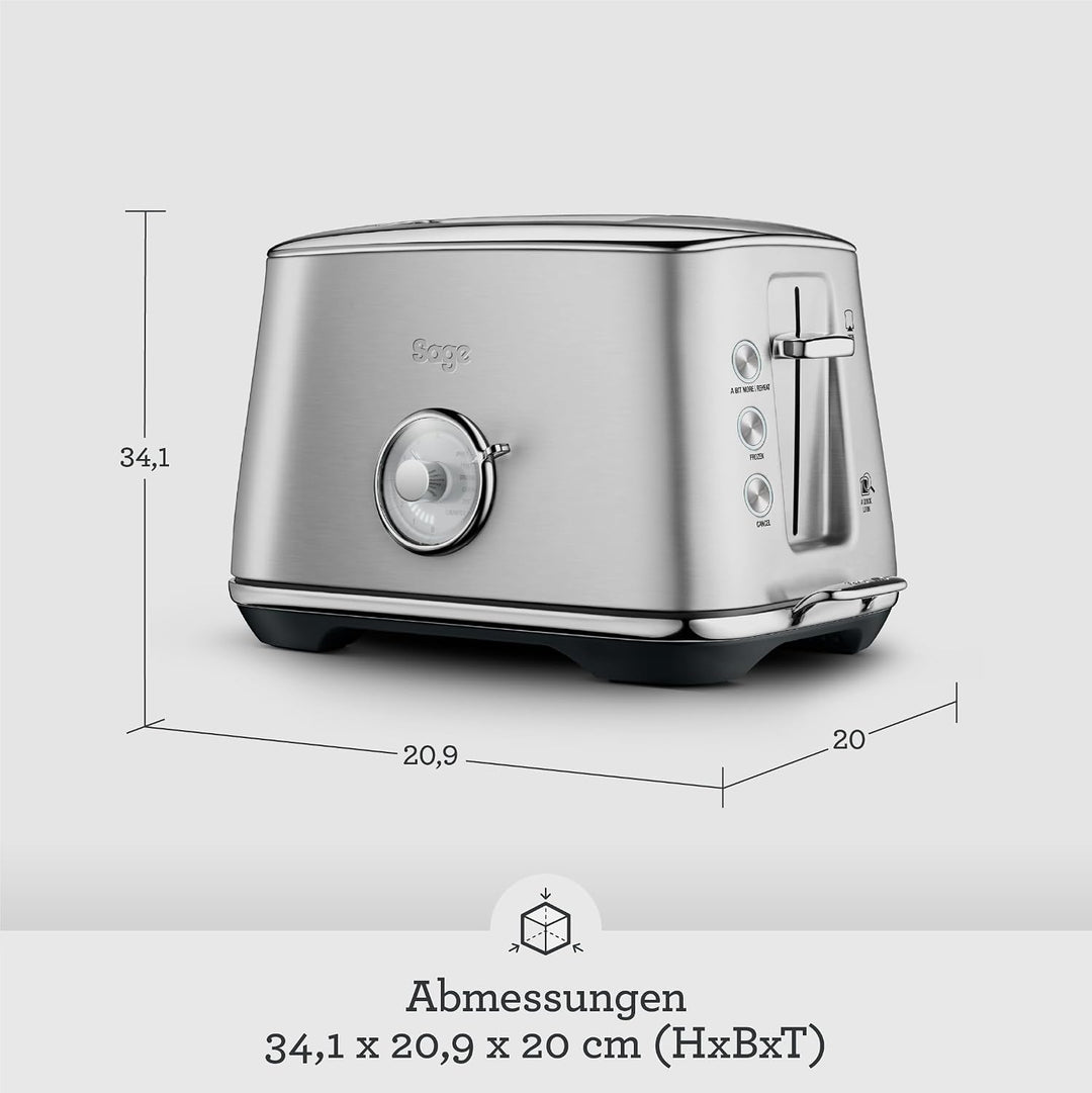 Sage - Toast Select Luxe - 2-Scheiben-Toaster mit LED-Countdown-Anzeige - Mit Liftfunktion, 6 Einste