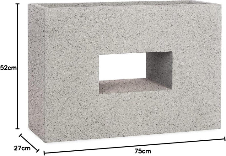 Pflanzwerk® Pflanzkübel Vista Granit Grau 52x75x27cm *Frostbeständiger Blumenkübel* *UV-Schutz* *Qua