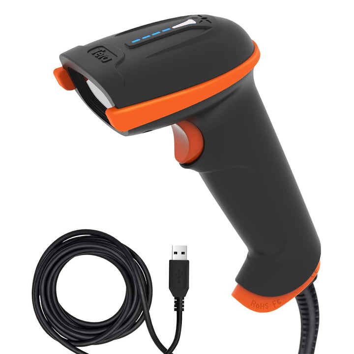 Tera Barcode-Scanner 1D Laser USB Wired Kabelgebunden Handheld Barcodescanner Handscanner Lesegerät