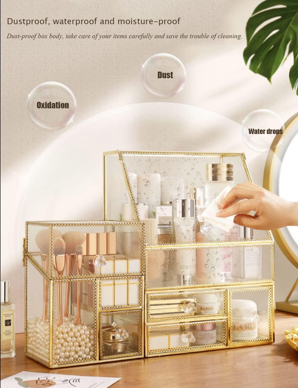 YUEHUA Kosmetikorganizer Make-up-Pinselhalter Organizer Lippenstift Organizer, Schmink-Aufbewahrung