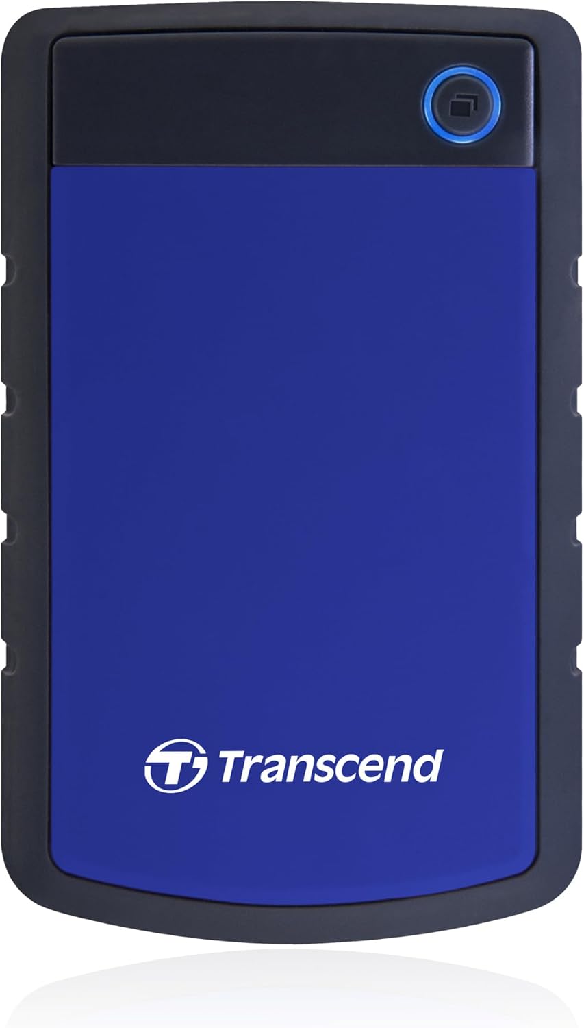 Transcend 2TB tragbare, robuste und stabile USB3.1 externe Festplatte (HDD) mit Backup-Funktion (Dat