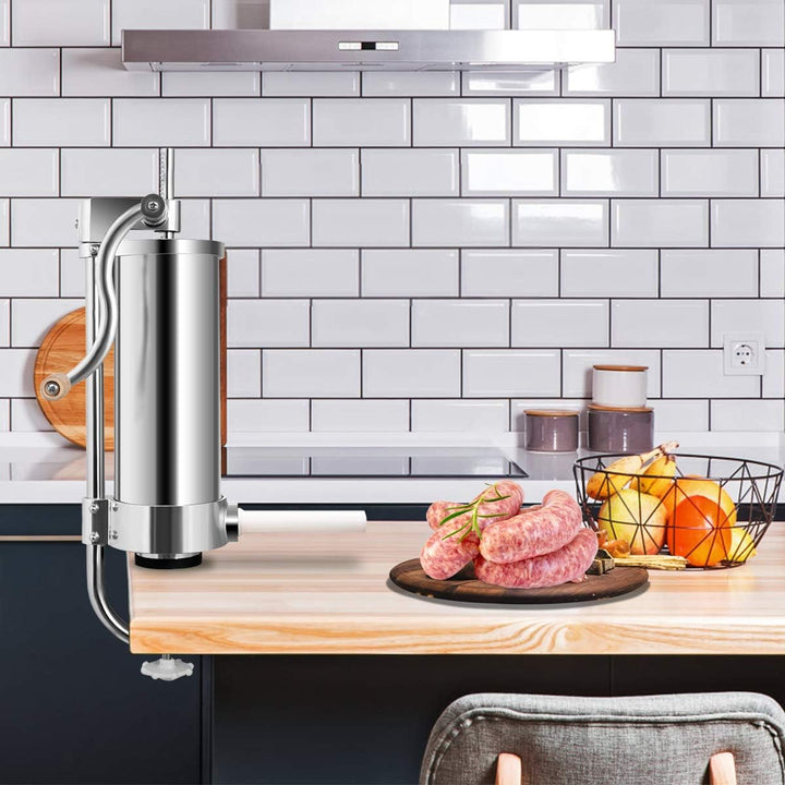 COSTWAY 1,5L / 3L / 3,6L / 6L Wurstfüller manuell, Wurstmaschine aus Edelstahl, Wurstfüllmaschine si