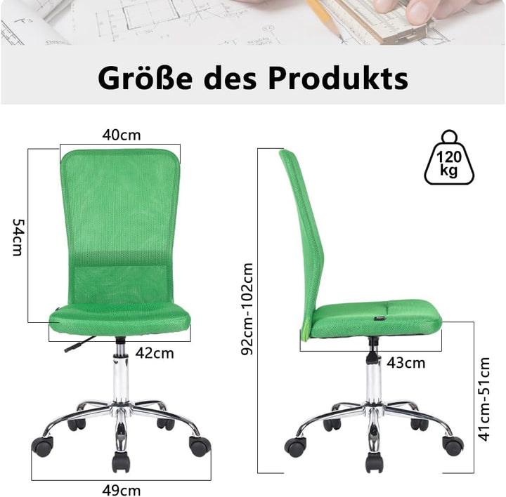 Mingone 2er-Set Bürostuhl Ergonomisch Schreibtischstuhl aus Mesh Höhenverstellbarer Drehstuhl 360° D