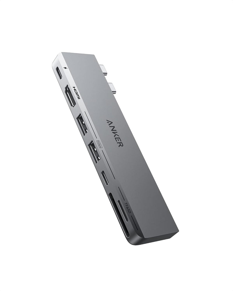 Anker 547 USB C Hub, (7-in-2) für MacBook, Kompatibel mit Thunderbolt 4 USB C Port, 4K HDMI, und 2 U