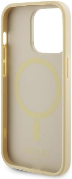 GUESS GUHMP15LPSAHMCB Hülle für iPhone 15 Pro 6.1" golden hardcase Saffiano