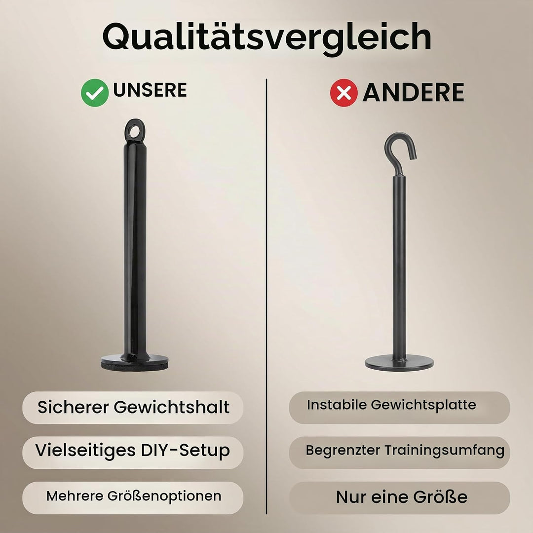 Alomejor Ladestift Fitness Barbell Slice Stützrahmen Edelstahl Freeweight Bar Ladestift Barbell Plat