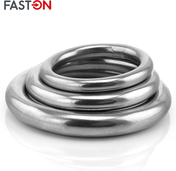 FASTON® Edelstahlringe 12x70mm geschweisst und poliert (2 Stück) Edelstahl O Ring Rundring rostfreie