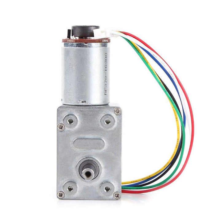 DC 12V Hochdrehmoment Turbine Schneckengetriebemotor, mit Encoder Stark Selbstverriegelung 10/20/30/