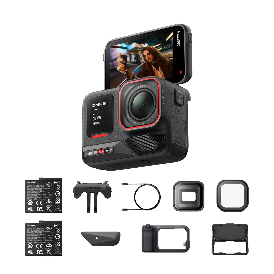 Insta360 Ace Pro 2 Videography-Bundle Limited Edition – wasserdichte 8K Action-Cam, mit Leica entwic