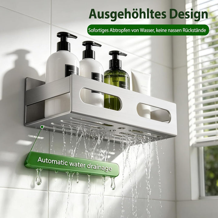 AIKER Duschablage Ohne Bohren,HochwertigerVerdickter/Stark/grosse Edelstahl SUS304 Badezimmer Organi