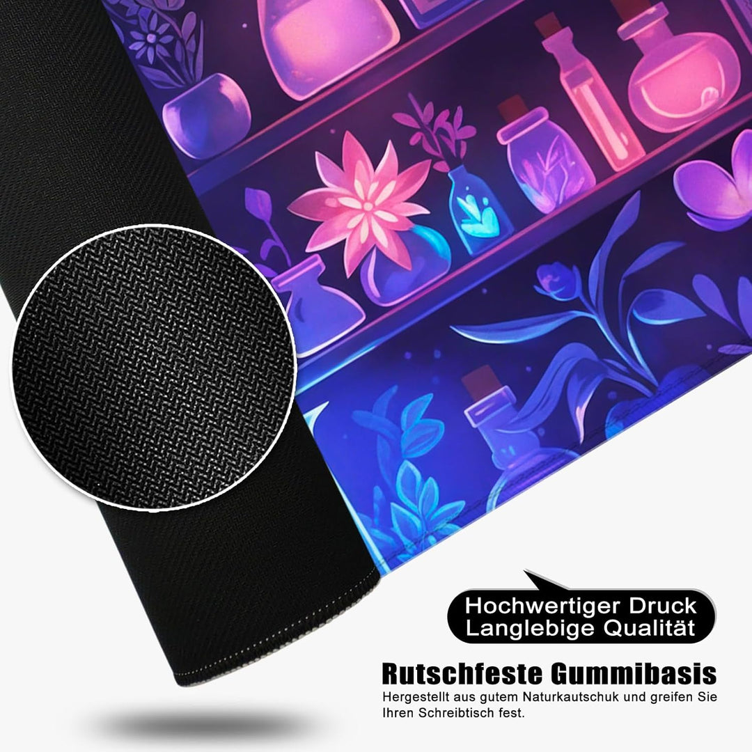 Mauspad Lila Xl Gaming Mousepad Frau Desk Pad Gross Desk Mat Fantasie Bürozubehör Schreibtischunterl
