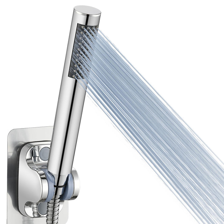 Handbrause Komplett aus Metall, Hochdruck-Duschköpfe von Voolan, Einfache Handbrause aus Chrom mit T