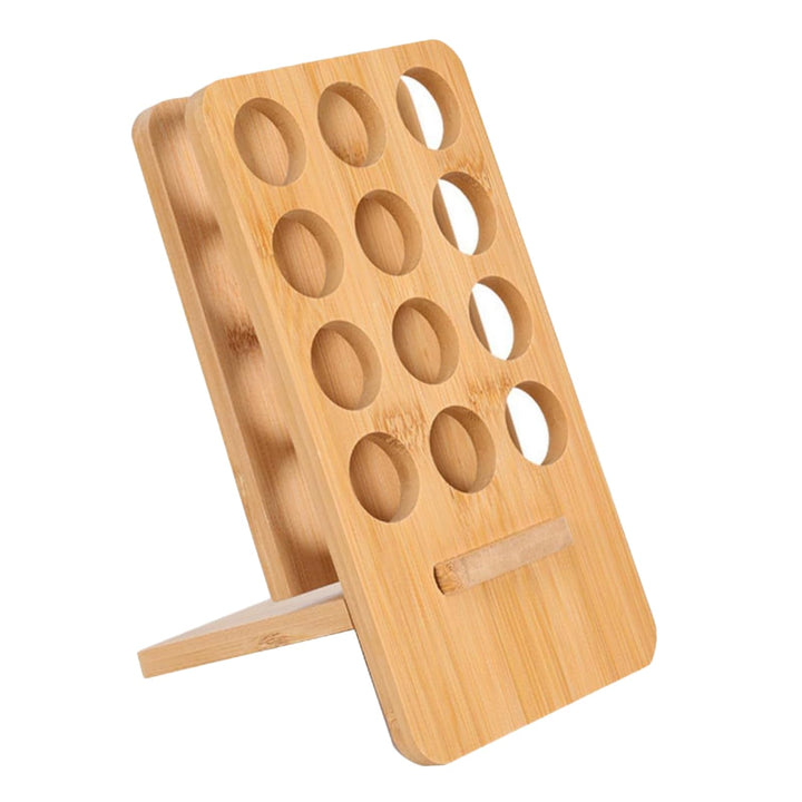 12 Loch Hölzern für Ätherisches Öl Display Ständer, Ständerhalter Aromatherapie Öle Organizer, Äther