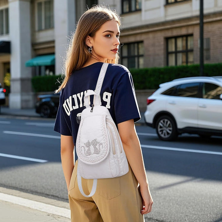 DIRRONA Rucksack Damen Beiläufig Kleine Brusttasche für Damen Multifunktionale Reise Wasserdicht Sch