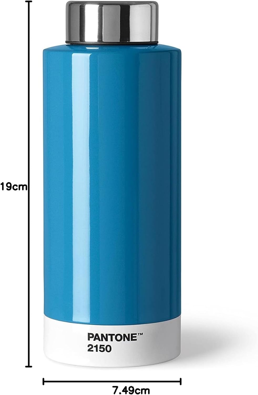 PANTONE Trinkflasche, doppelwandiger rostfreier Edelstahl mit Thermo-Funktion, auslaufsicher, 500 ml