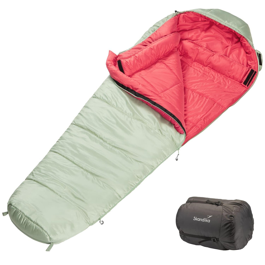 Skandika Schlafsack Gjora | Mumienschlafsack für Junior/Erwachsene/Kinder, 3-4 Jahreszeiten, Nylon-R