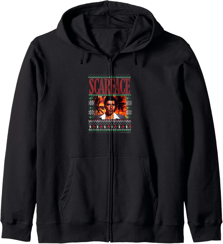 Scarface Christmas Style Knit Design Kapuzenjacke