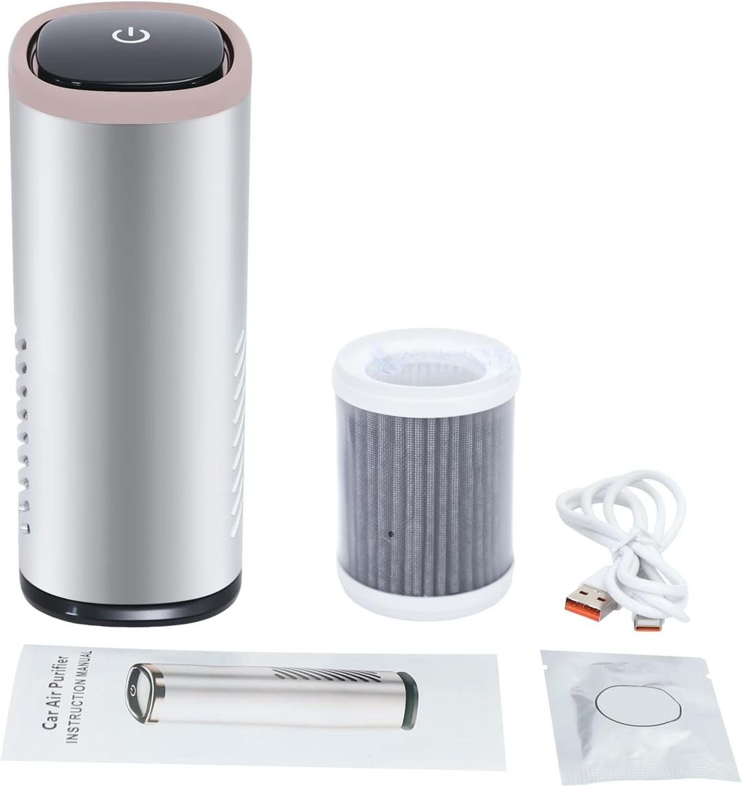 Luftreiniger mit HEPA Filter & Aktivkohlefilter, Air Purifier Tragbarer Luftfilter Gegen Rauch Gerüc